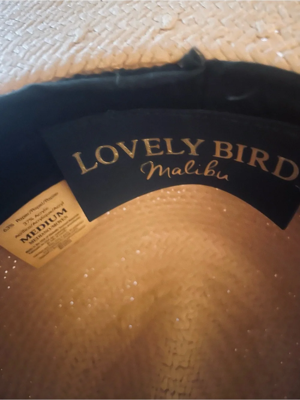 NWOT Lovely Bird Straw Fedora : Medium